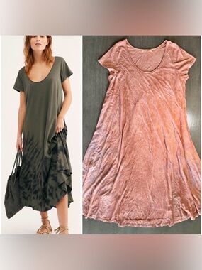 Free People Maxi Dress We The Cree To The Max Tee M Brown Orange
